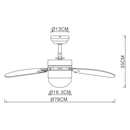 Globo - Ανεμιστήρας οροφής 1xE14/60W/230V