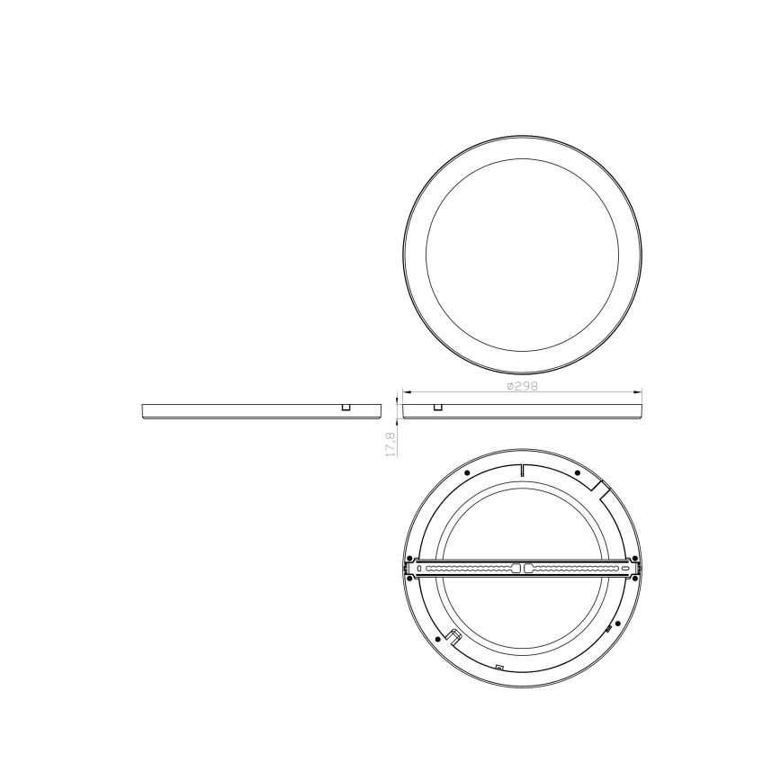 Globo - Φωτιστικό οροφής LED LED/24W/230V 3000/4000/6500K μαύρο