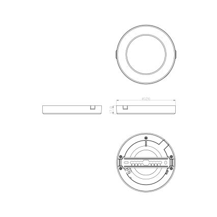 Globo - Φωτιστικό οροφής LED LED/6W/230V 3000/4000/6500K μαύρο