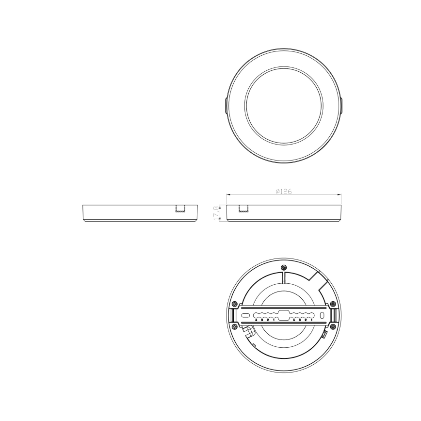Globo - Φωτιστικό οροφής LED LED/6W/230V 3000/4000/6500K μαύρο