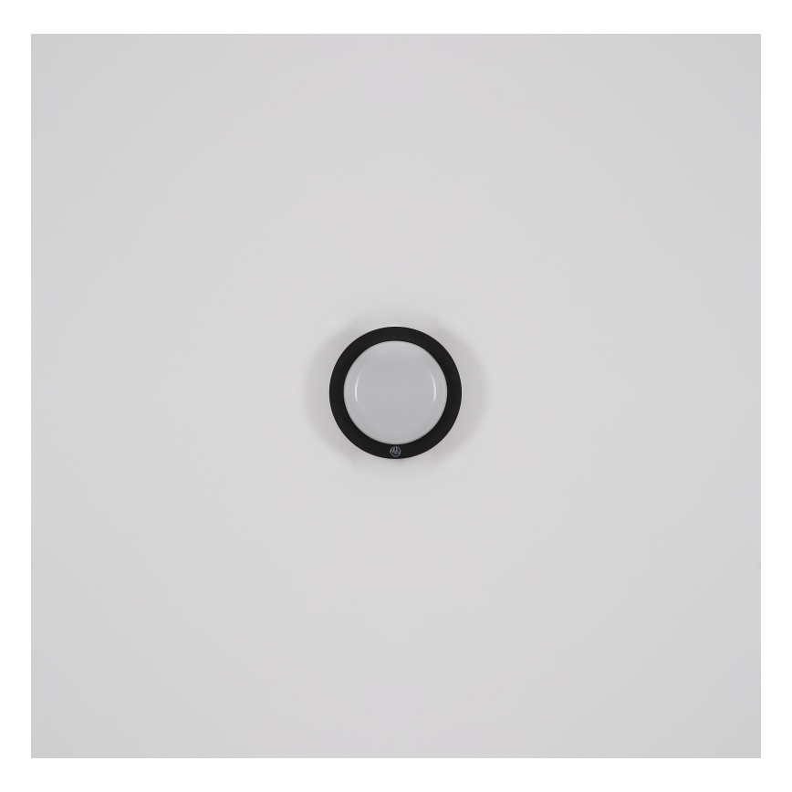 Globo - Επαναφορτιζόμενο LED επιτοίχιο φωτιστικό αφής LED/1,2W/3,7V διάμ. 15 εκ. 1800 mAh μαύρο