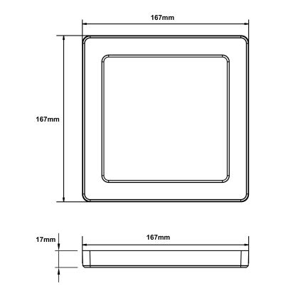 Globo - Φωτιστικό οροφής LED LED/12W/230V 3000/4000/6500K μαύρο