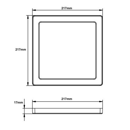 Globo - LED Φωτιστικό οροφής LED/18W/230V 3000/4000/6500K μαύρο
