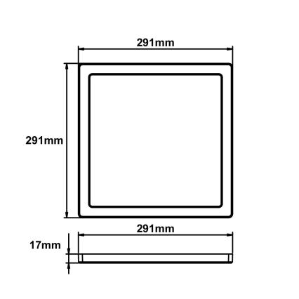 Globo - Φωτιστικό οροφής LED LED/24W/230V 3000/4000/6500K μαύρο