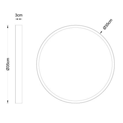 Globo - Φωτιστικό οροφής LED LED/22W/230V διάμετρος 35 cm