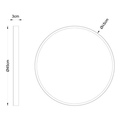 Globo - Φωτιστικό οροφής LED LED/30W/230V διάμετρος 45 cm