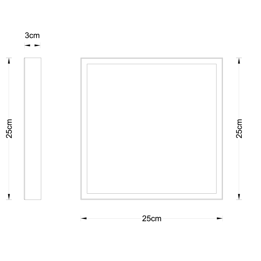 Globo - Φωτιστικό οροφής LED LED/15W/230V 25x25 cm