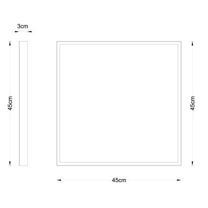 Globo - Φωτιστικό οροφής LED LED/30W/230V 45x45 cm