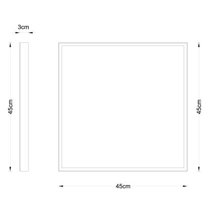 Globo - Φωτιστικό οροφής LED LED/30W/230V 45x45 cm