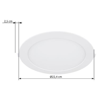 Globo - Χωνευτό Φωτιστικό LED LED/18W/230V 4000K διάμετρος 22,4 cm