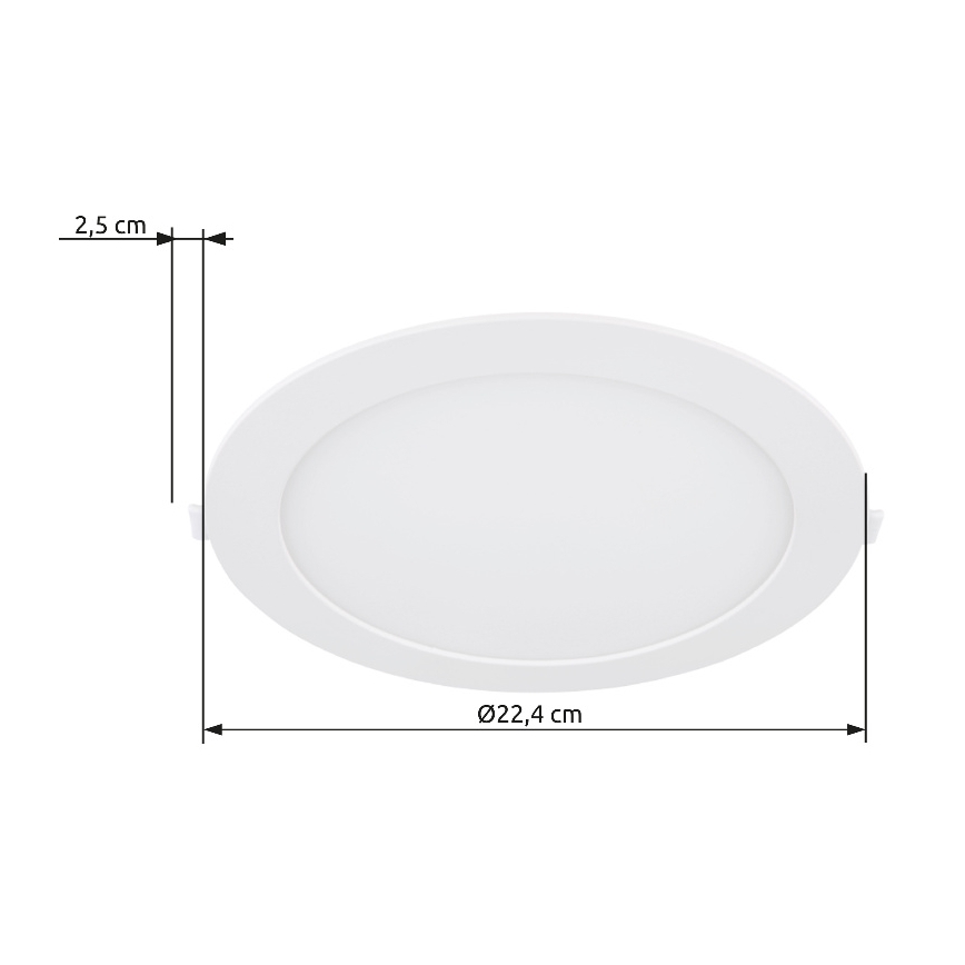 Globo - Χωνευτό Φωτιστικό LED LED/18W/230V 4000K διάμετρος 22,4 cm