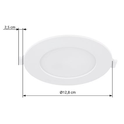 Globo - Χωνευτό Φωτιστικό LED LED/6W/230V 4000K διάμετρος 12,8 cm