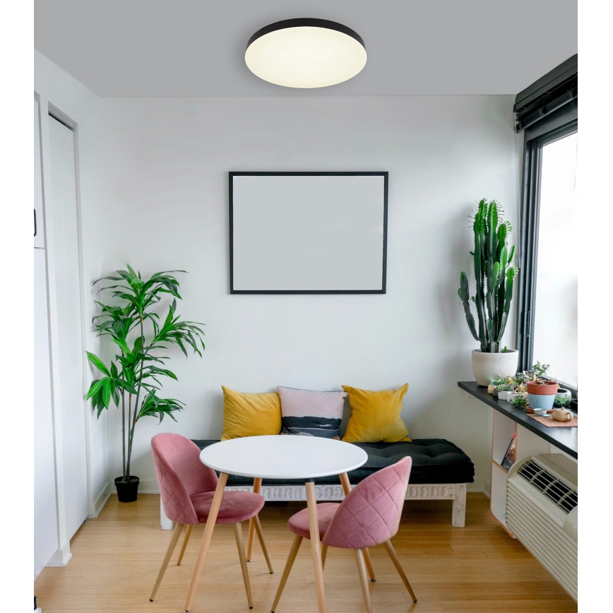 Globo - Φωτιστικό οροφής LED LED/50W/230V 3000K/4000K/6500K διάμετρος 50 cm μαύρο