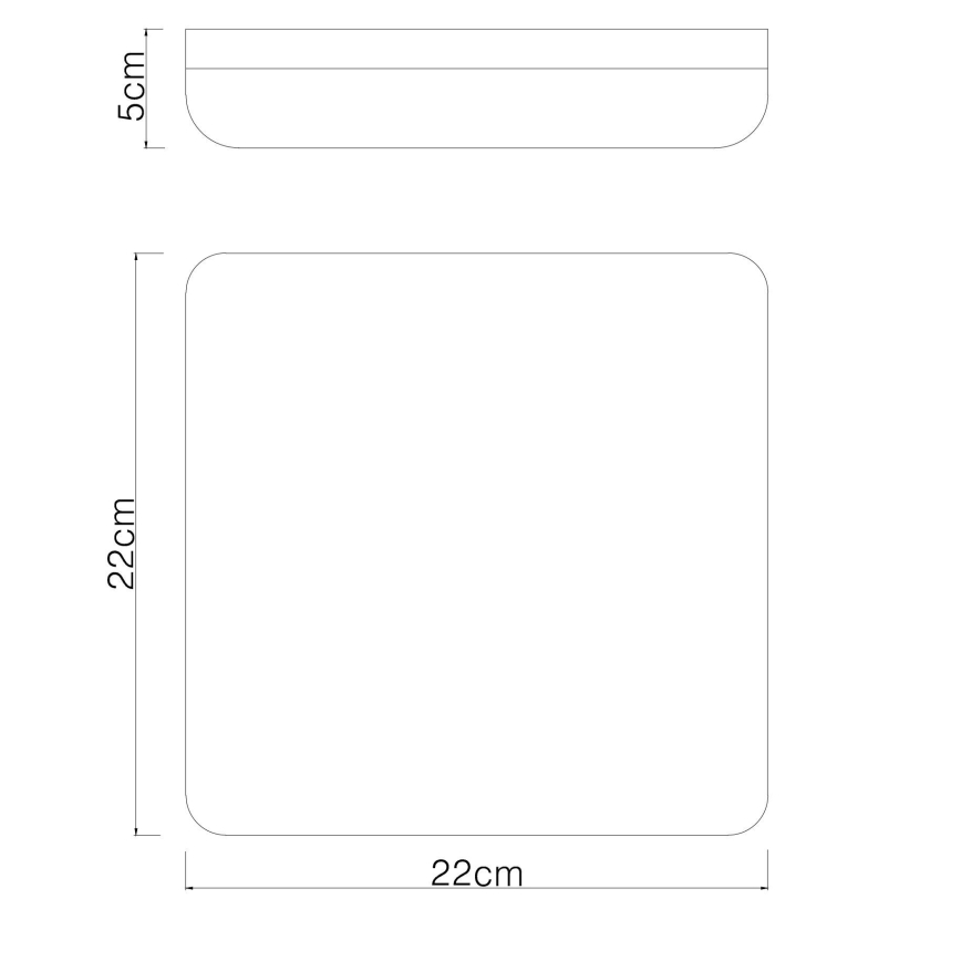 Globo - Φωτιστικό οροφής LED LED/12W/230V 4000K 22x22 cm μαύρο