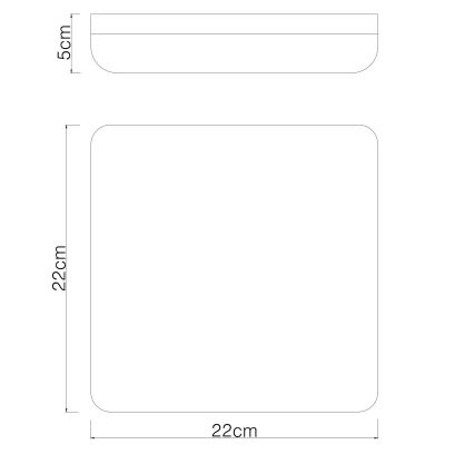 Globo - Φωτιστικό οροφής LED LED/12W/230V 4000K 22x22 cm μαύρο