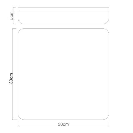 Globo - Φωτιστικό οροφής LED LED/18W/230V 4000K 30x30 cm μαύρο