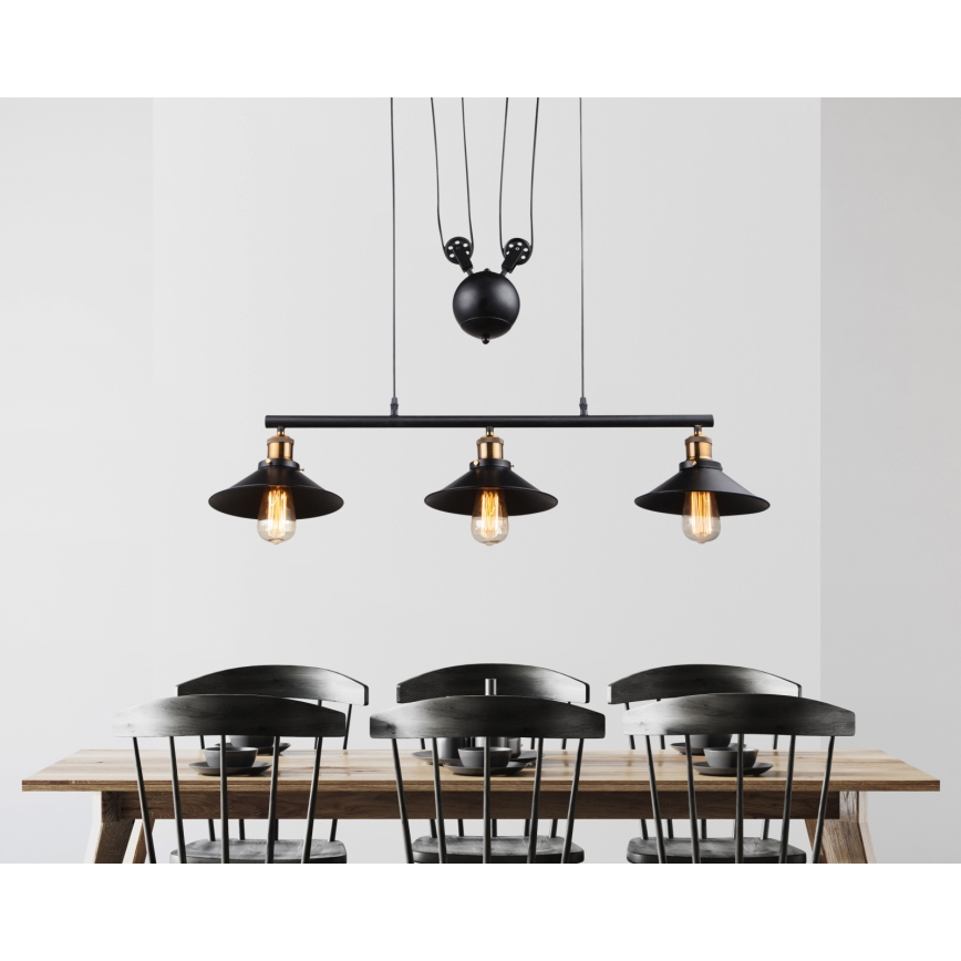 Globo - Κρεμαστό φωτιστικό οροφής 3xE27/60W/230V
