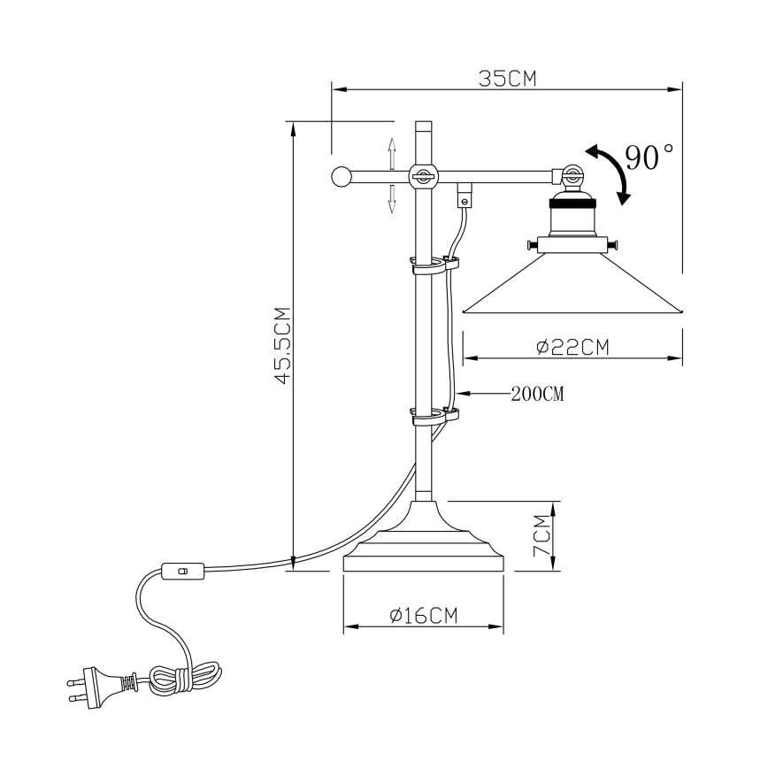 Globo - Επιτραπέζια λάμπα 1xE27/60W/230V