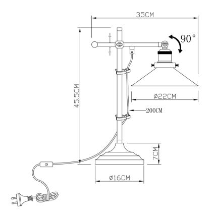 Globo - Επιτραπέζια λάμπα 1xE27/60W/230V