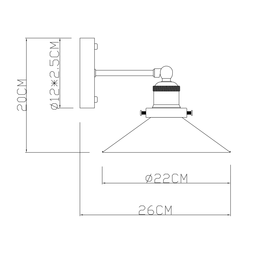 Globo - Φως τοίχου 1xE27/60W/230V
