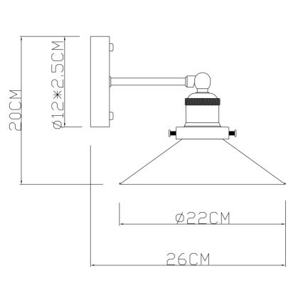 Globo - Φως τοίχου 1xE27/60W/230V