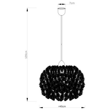 Globo - Πολύφωτο σε σχοινί 1xE27/40W/230V