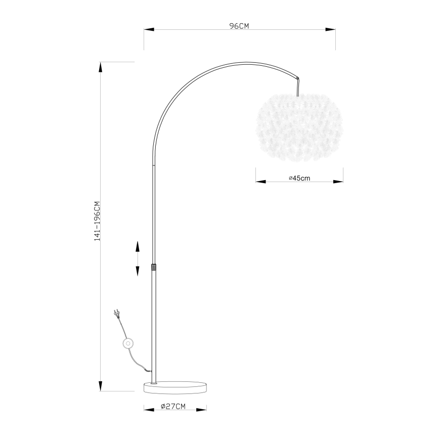 Globo - Επιδαπέδια λάμπα 1xE27/40W/230V