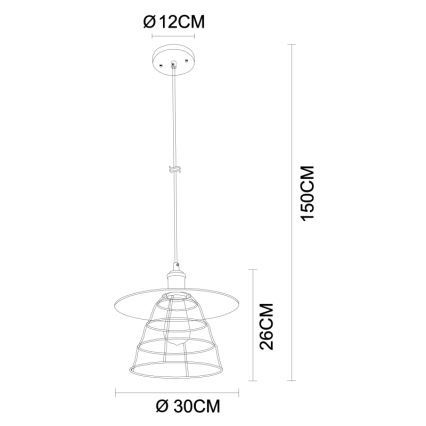Globo - Κρεμαστό φωτιστικό οροφής μονόφωτο 1xE27/60W/230V