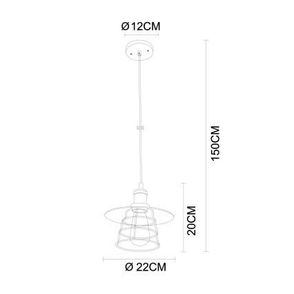 Globo - Κρεμαστό φωτιστικό οροφής 1xE27/60W/230V