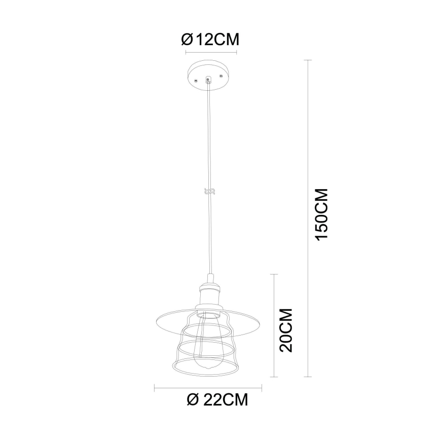 Globo - Κρεμαστό φωτιστικό οροφής 1xE27/60W/230V