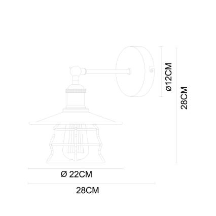 Globo - Επιτοίχιο φωτιστικό 1xE27/60W/230V