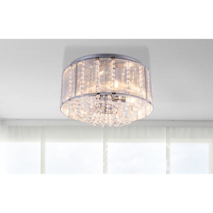 Globo - Φωτιστικό Οροφής με Κρύσταλλα 4xE14/40W/230V