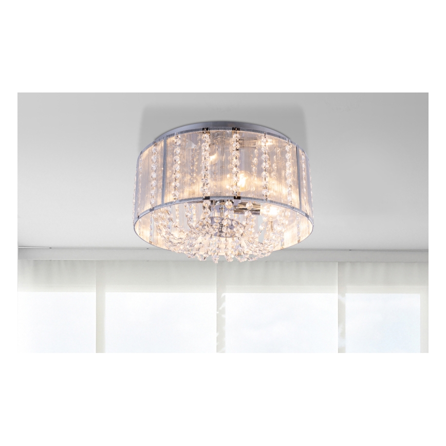 Globo - Φωτιστικό Οροφής με Κρύσταλλα 4xE14/40W/230V