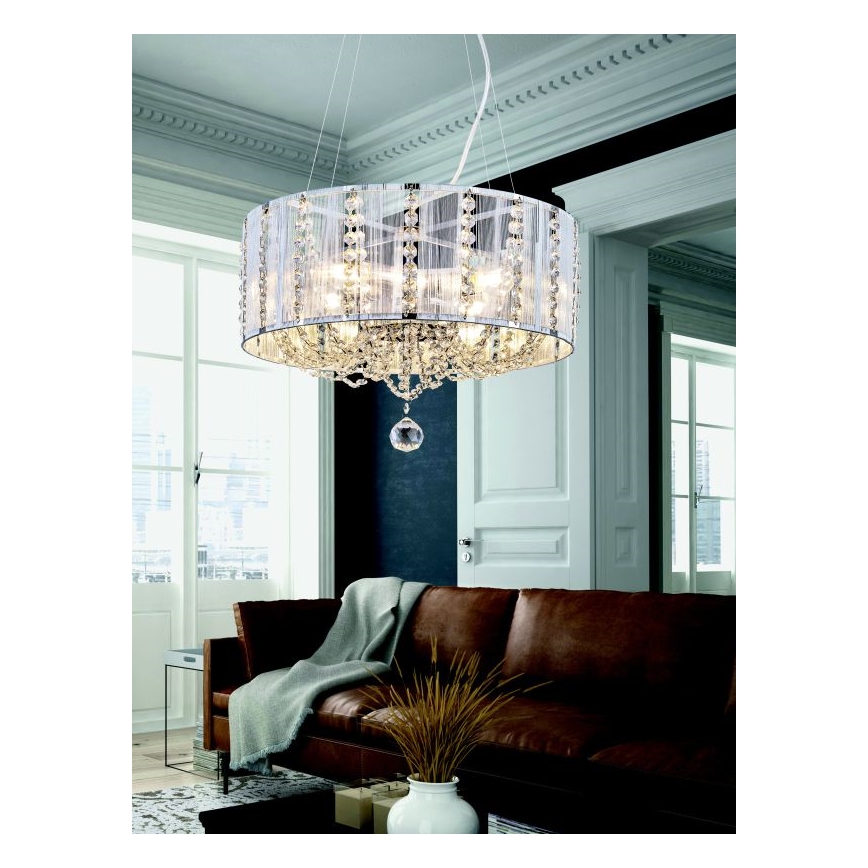 Globo - Κρεμαστό Φωτιστικό Οροφής με Κρύσταλλα 4xE14/40W/230V