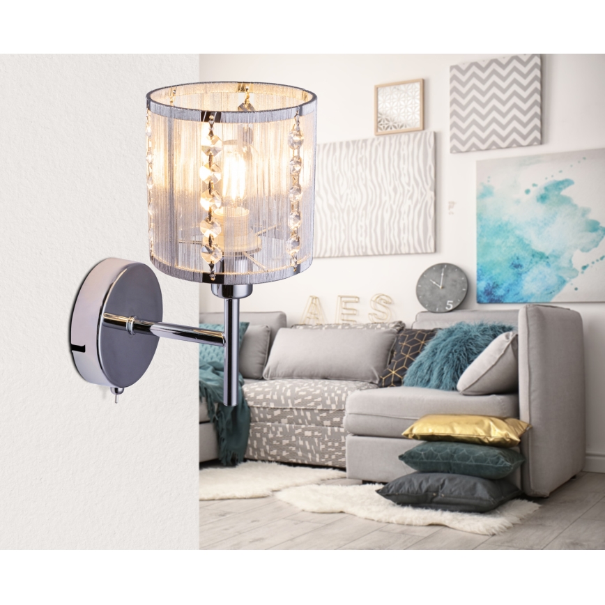 Globo - Φωτιστικό τοίχου 1xE14/40W/230V ματ χρώμιο