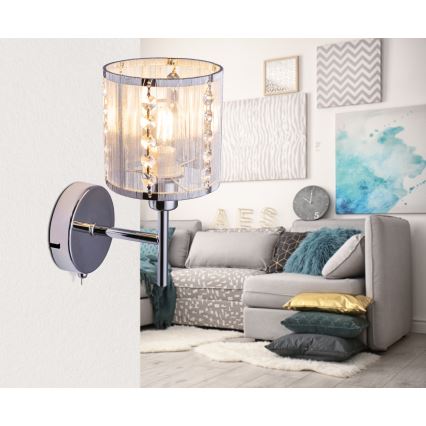 Globo - Φωτιστικό τοίχου 1xE14/40W/230V ματ χρώμιο