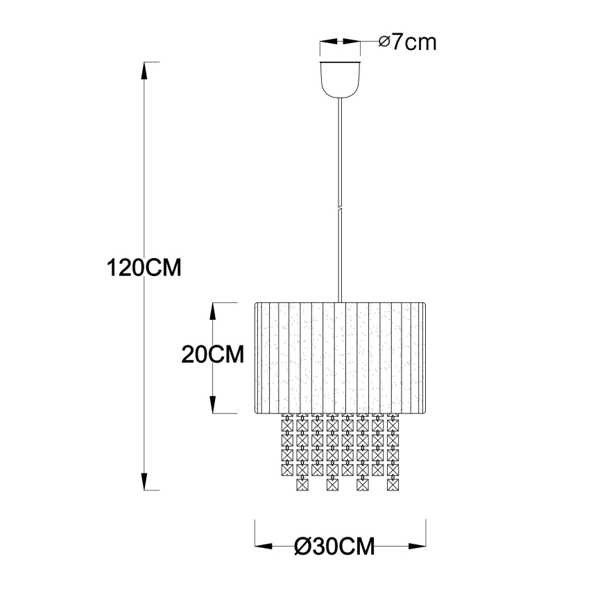 GLOBO 15098 - Κρεμαστό φως PYRA 1xE27/60W/230V