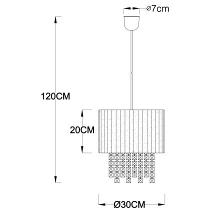 Globo - Πολύφωτο σε σχοινί 1xE27/60W/230V