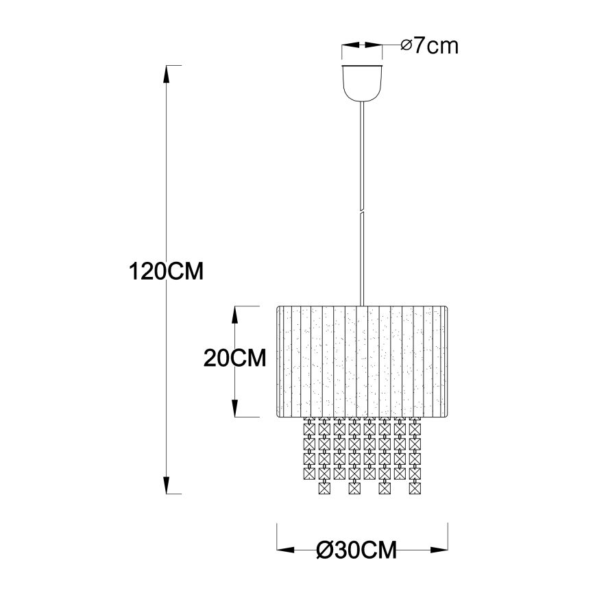 Globo - Πολύφωτο σε σχοινί 1xE27/60W/230V