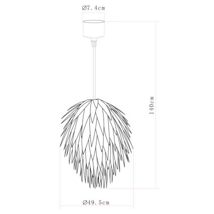 Globo -Κρεμαστό φωτιστικό οροφής 1xE27/60W/230V