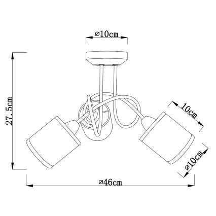 Globo - Συνδεδεμένο πολύφωτο 3xE14/25W/230V