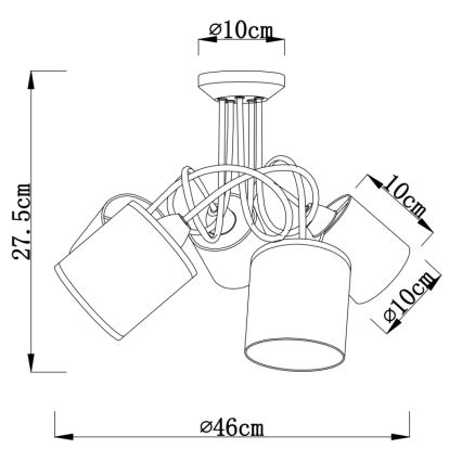 Globo - Συνδεδεμένο πολύφωτο 5xE14/25W/230V