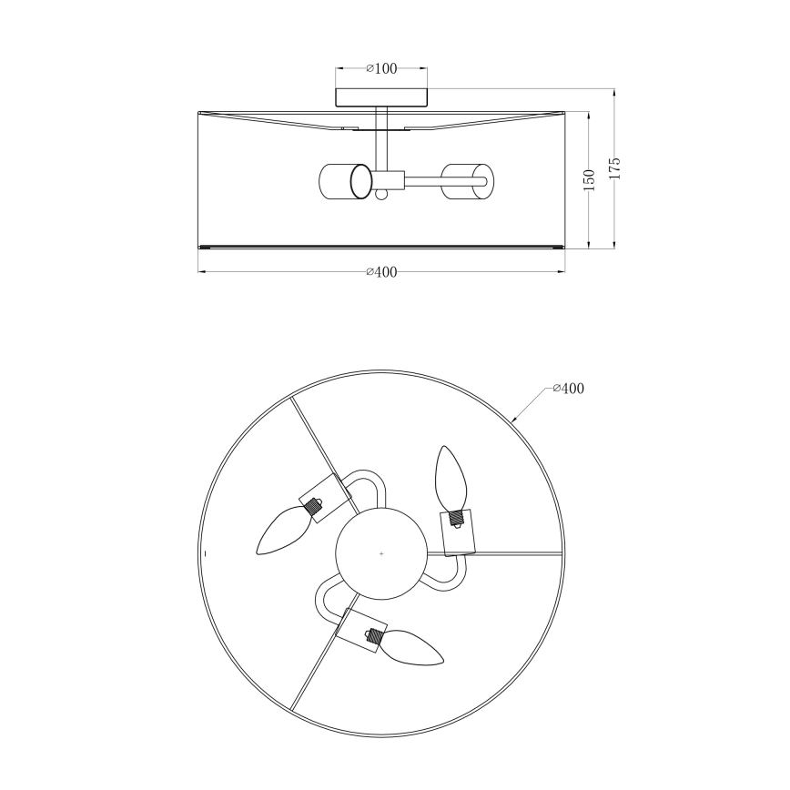 Globo - Φως οροφής 3xE14/40W/230V