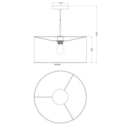 Globo - Κρεμαστό φωτιστικό οροφής 1xE27/60W/230V