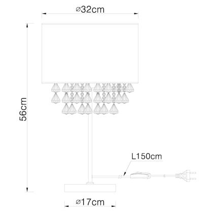 Globo - Επιτραπέζια λάμπα 1xE27/60W/230V