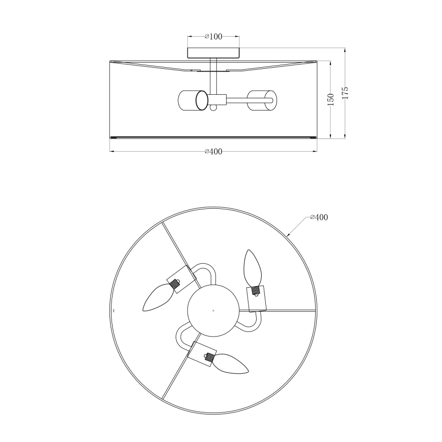 Globo - Φως οροφής 3xE14/40W/230V