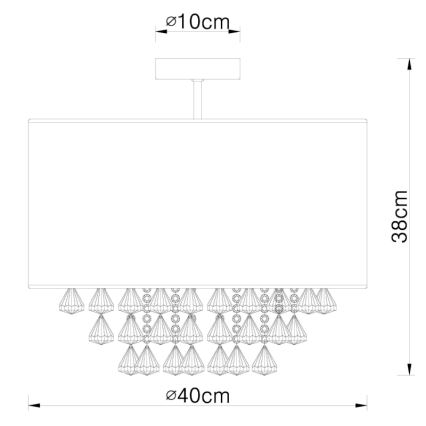 Globo - Φως οροφής 1xE27/60W/230V