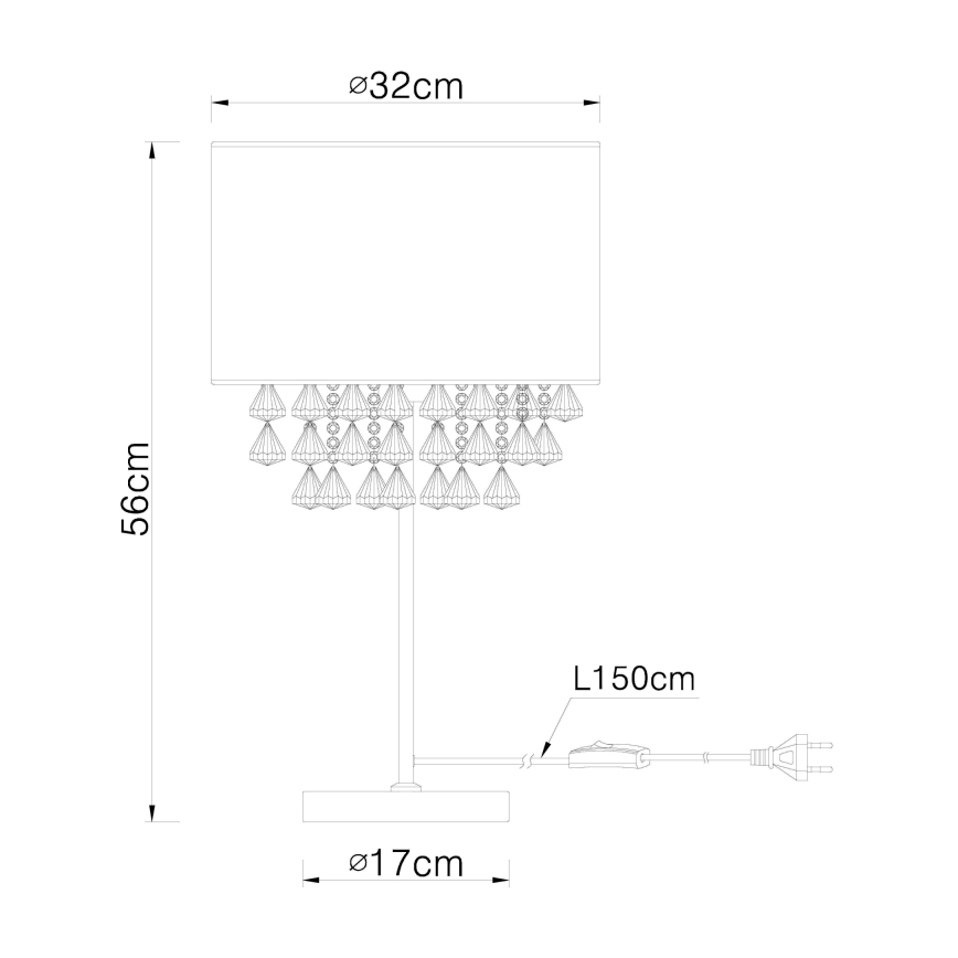 Globo - Επιτραπέζια λάμπα 1xE27/60W/230V