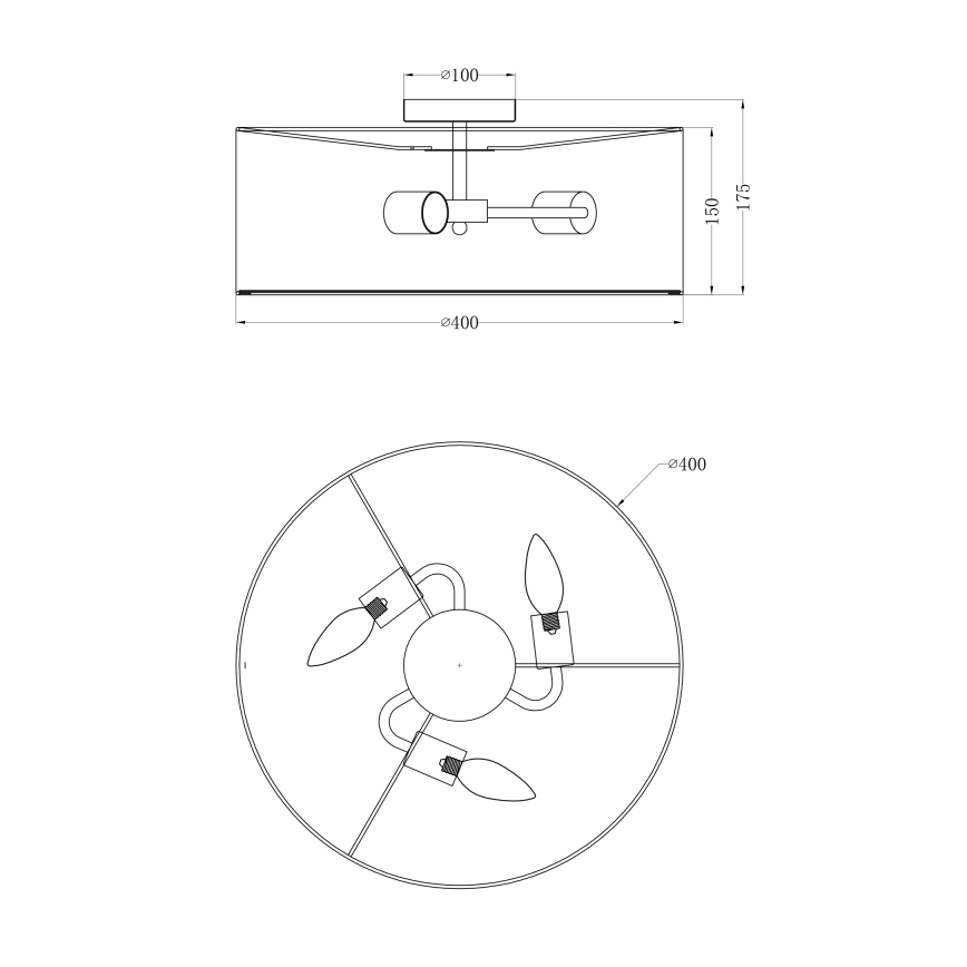 Globo - Φως οροφής 3xE14/40W/230V