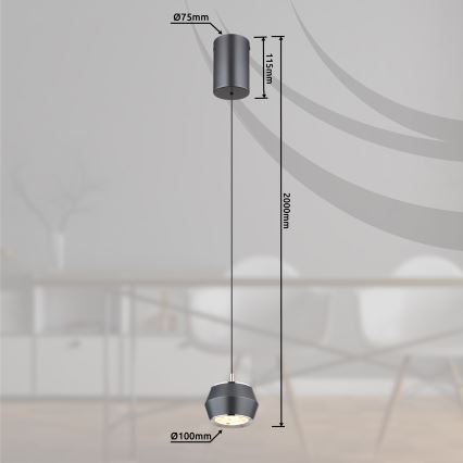 Globo -  Κρεμαστό φωτιστικό οροφής LED LED/6W/230V